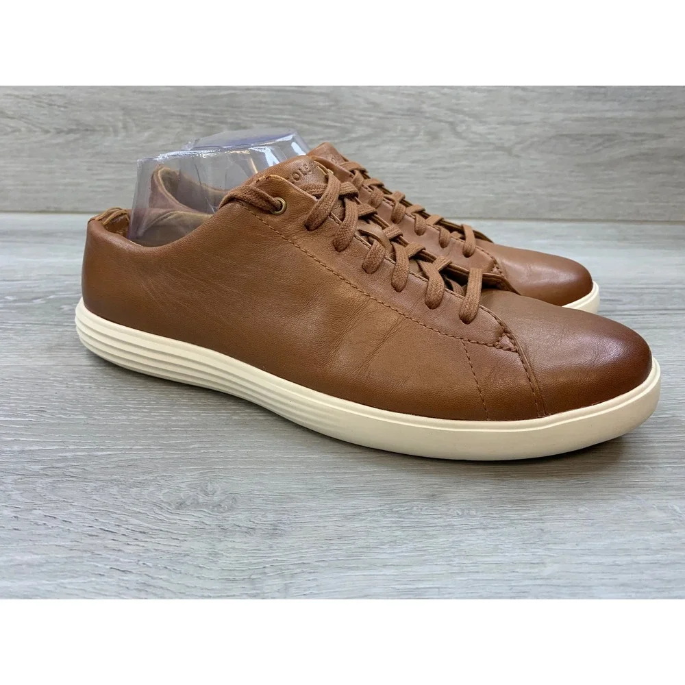 Cole Haan Grand Crosscourt II Men's Sneakers Tan Leather 9.5 Comfort Shoes